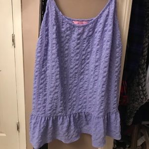 Lilly Pulitzer Purple Periwinkle Peplum Tanktop